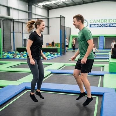 People starting a trampoline session in a safe indoor trampoline park in Cambridge New Zealand