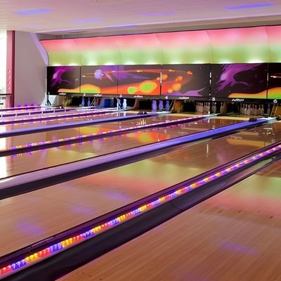 Modern bowling lanes at an entertainment center in Cambridge New Zealand