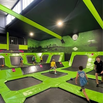 Indoor trampoline park with kids enjoying active play in Cambridge New Zealand